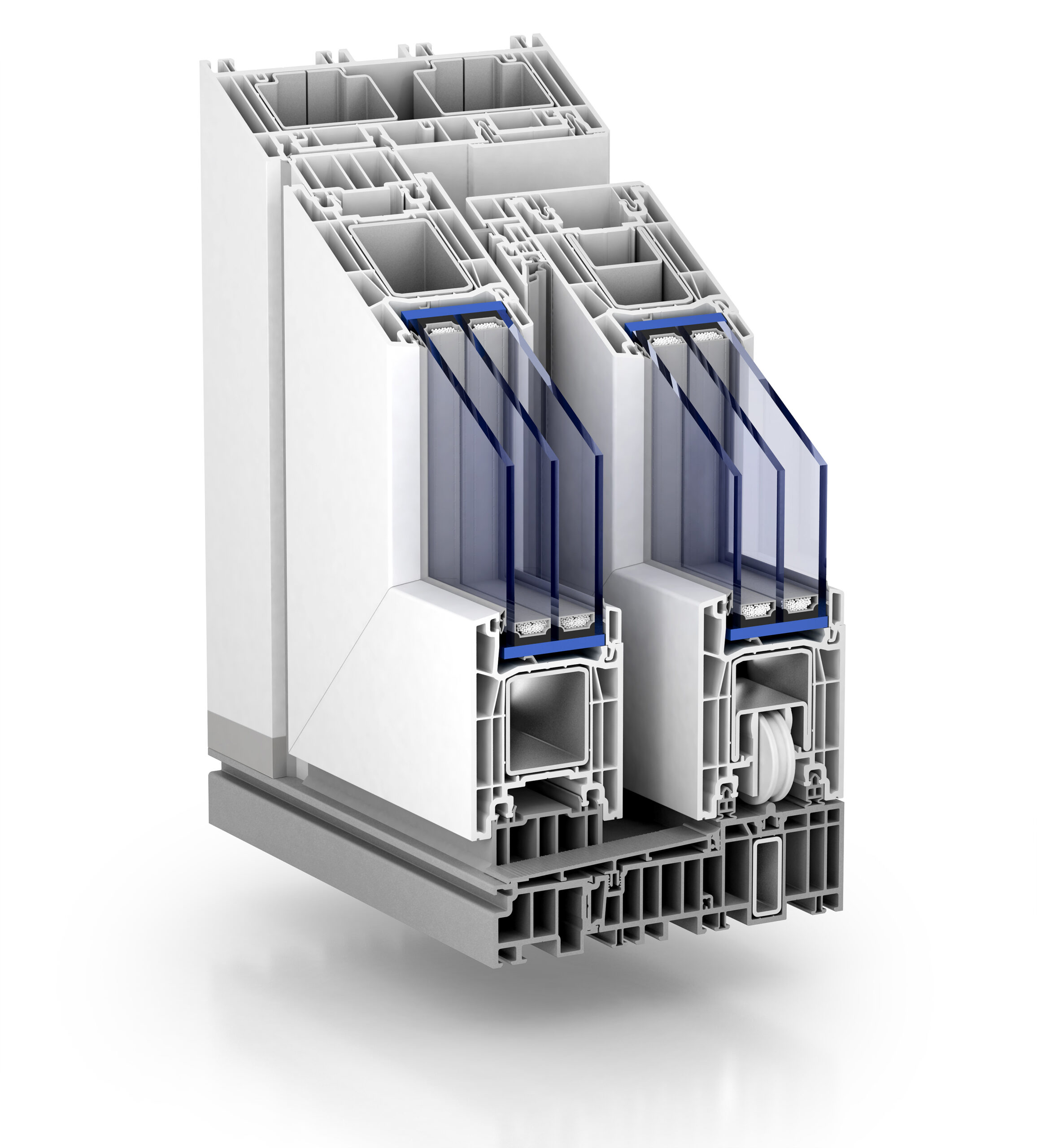 Infografía sistema corredera Kömmerling PremiDoor76